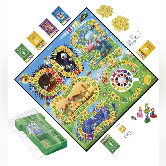 New Hasbro Super Mario Edition Board Game - Green and Red - Picture 3 of 9